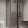 Shower enclosure Hietakari Forma 370, Cocoa frame, grey tinted glass Shower enclosure Hietakari Forma 370, Cocoa frame, grey tinted glass