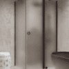 Shower enclosure Hietakari Forma 370, Cocoa frame, satin frosted glass Shower enclosure Hietakari Forma 370, Cocoa frame, satin frosted glass