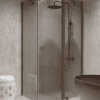 Shower enclosure Hietakari Forma 370, Mocha frame, grey tinted glass Shower enclosure Hietakari Forma 370, Mocha frame, grey tinted glass