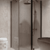 Shower enclosure Hietakari Forma 370, black frame, grey tinted glass Shower enclosure Hietakari Forma 370, black frame, grey tinted glass
