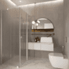Shower enclosure Hietakari Forma 370, Sand frame, reeded glass Shower enclosure Hietakari Forma 370, Sand frame, reeded glass