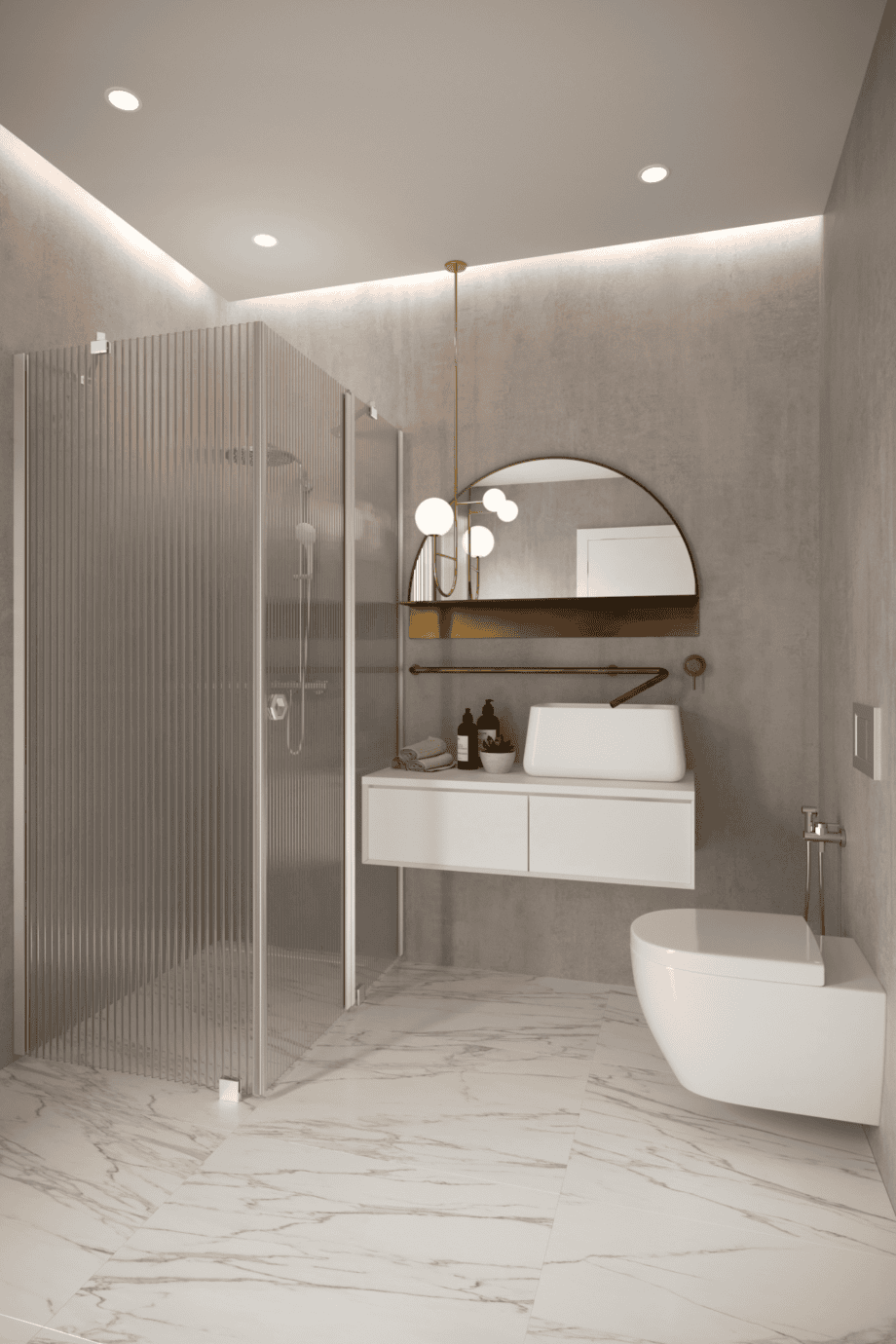 Shower enclosure Hietakari Forma 370, Sand frame, reeded glass Shower enclosure Hietakari Forma 370, Sand frame, reeded glass