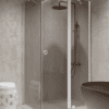 Shower enclosure Hietakari Forma 370, white frame, grey tinted glass Shower enclosure Hietakari Forma 370, white frame, grey tinted glass
