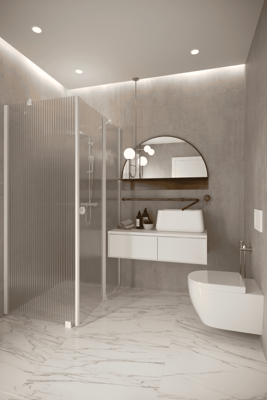 Shower enclosure Hietakari Forma 370, white frame, reeded glass Shower enclosure Hietakari Forma 370, white frame, reeded glass