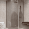 Shower enclosure Hietakari Forma 371, aluminium frame, grey tinted glass Shower enclosure Hietakari Forma 371, aluminium frame, grey tinted glass