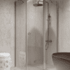 Shower enclosure Hietakari Forma 371, fixed wall + folding door with fixed part – view 5 Shower enclosure Hietakari Forma 371, fixed wall + folding door with fixed part – 5
