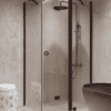 Shower enclosure Hietakari Forma 371, fixed wall + folding door with fixed part – view 9 Shower enclosure Hietakari Forma 371, fixed wall + folding door with fixed part – 9