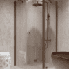 Shower enclosure Hietakari Forma 371, Mocha frame, clear glass Shower enclosure Hietakari Forma 371, Mocha frame, clear glass