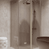 Shower enclosure Hietakari Forma 371, Sand frame, bronze tinted glass Shower enclosure Hietakari Forma 371, Sand frame, bronze tinted glass