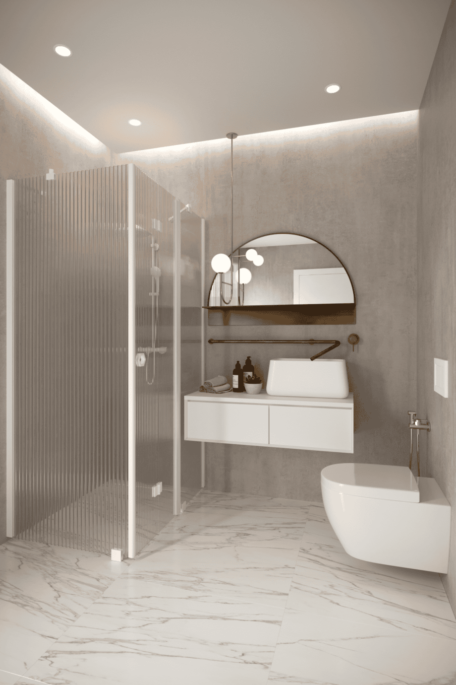 Shower enclosure Hietakari Forma 371, white frame, reeded glass Shower enclosure Hietakari Forma 371, white frame, reeded glass