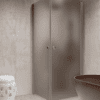Shower enclosure Hietakari Forma 372, aluminium frame, grey satin glass Shower enclosure Hietakari Forma 372, aluminium frame, grey satin glass