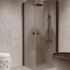 Shower enclosure Hietakari Forma 372, Cocoa frame, grey tinted glass Shower enclosure Hietakari Forma 372, Cocoa frame, grey tinted glass