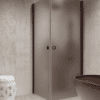 Shower enclosure Hietakari Forma 372, Cocoa frame, grey satin glass Shower enclosure Hietakari Forma 372, Cocoa frame, grey satin glass