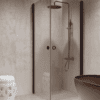 Shower enclosure Hietakari Forma 372, Cocoa frame, clear glass Shower enclosure Hietakari Forma 372, Cocoa frame, clear glass