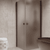 Shower enclosure Hietakari Forma 372, Cocoa frame, brown satin glass Shower enclosure Hietakari Forma 372, Cocoa frame, brown satin glass