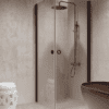 Shower enclosure Hietakari Forma 372, Cocoa frame, super bright glass Shower enclosure Hietakari Forma 372, Cocoa frame, super bright glass