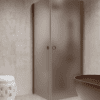 Shower enclosure Hietakari Forma 372, Mocha frame, brown satin glass Shower enclosure Hietakari Forma 372, Mocha frame, brown satin glass