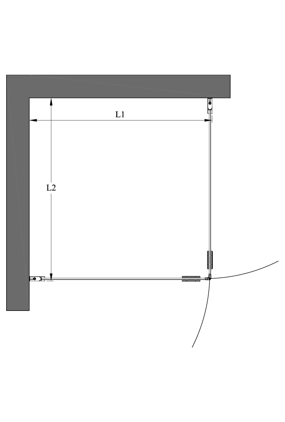 Shower enclosure Hietakari Forma 372, hinged door + hinged door – 2