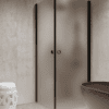 Shower enclosure Hietakari Forma 372, black frame, satin frosted glass Shower enclosure Hietakari Forma 372, black frame, satin frosted glass