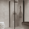 Shower enclosure Hietakari Forma 372, black frame, super bright glass Shower enclosure Hietakari Forma 372, black frame, super bright glass