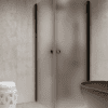 Shower enclosure Hietakari Forma 372, black frame, super bright satin glass Shower enclosure Hietakari Forma 372, black frame, super bright satin glass