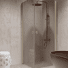 Shower enclosure Hietakari Forma 372, Sand frame, grey tinted glass Shower enclosure Hietakari Forma 372, Sand frame, grey tinted glass