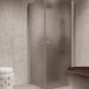 Shower enclosure Hietakari Forma 372, Sand frame, grey satin glass Shower enclosure Hietakari Forma 372, Sand frame, grey satin glass