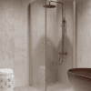 Shower enclosure Hietakari Forma 372, Sand frame, clear glass Shower enclosure Hietakari Forma 372, hinged door + hinged door – 7