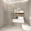 Shower enclosure Hietakari Forma 372, Sand frame, reeded glass Shower enclosure Hietakari Forma 372, Sand frame, reeded glass