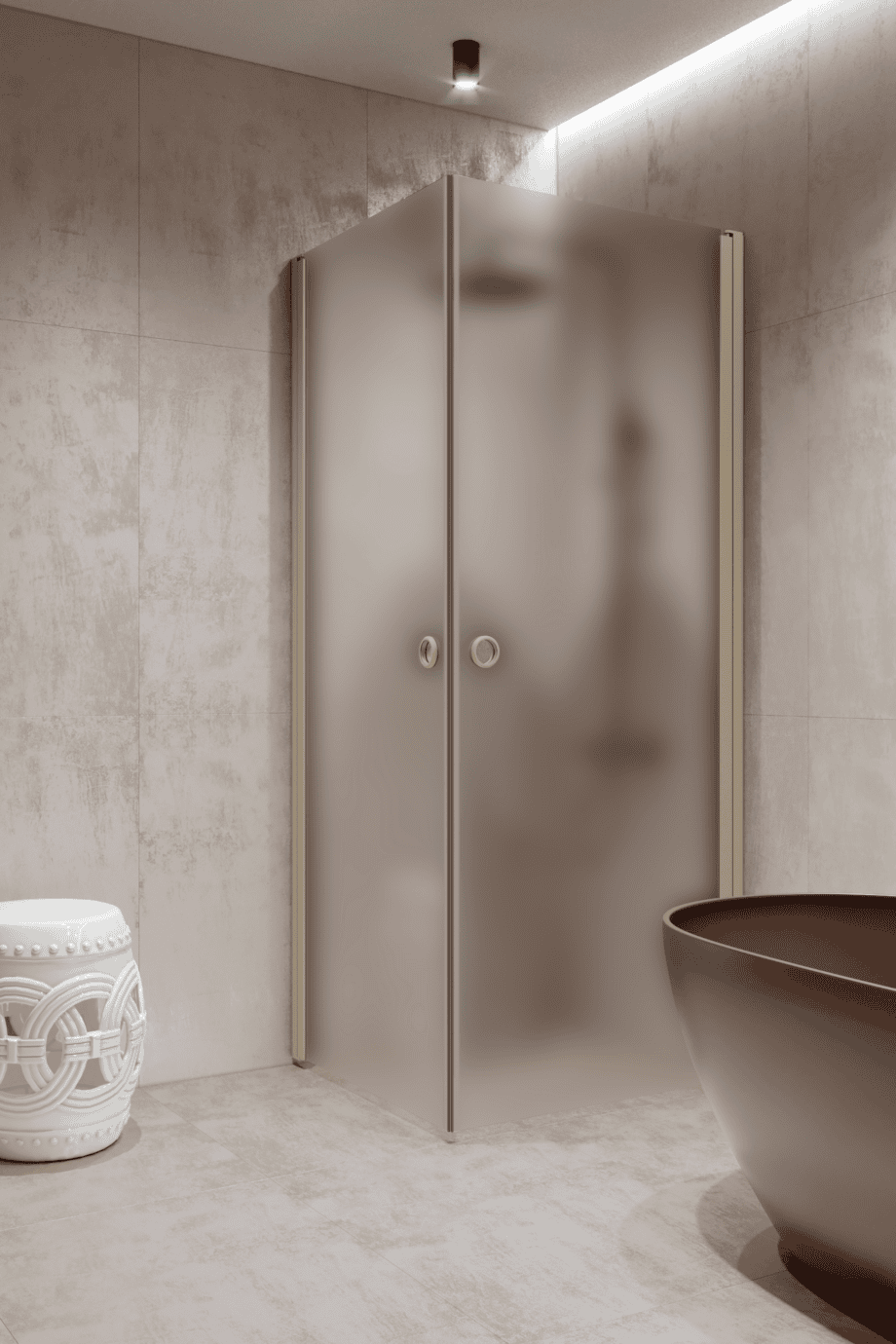 Shower enclosure Hietakari Forma 372, Sand frame, super bright satin glass Shower enclosure Hietakari Forma 372, Sand frame, super bright satin glass