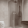 Shower enclosure Hietakari Forma 372, white frame, grey tinted glass Shower enclosure Hietakari Forma 372, white frame, grey tinted glass