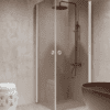 Shower enclosure Hietakari Forma 372, white frame, bronze tinted glass Shower enclosure Hietakari Forma 372, white frame, bronze tinted glass