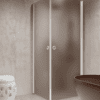 Shower enclosure Hietakari Forma 372, white frame, brown satin glass Shower enclosure Hietakari Forma 372, white frame, brown satin glass