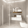 Shower enclosure Hietakari Forma 372, white frame, reeded glass Shower enclosure Hietakari Forma 372, white frame, reeded glass
