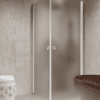 Shower enclosure Hietakari Forma 372, white frame, satin frosted glass Shower enclosure Hietakari Forma 372, white frame, satin frosted glass