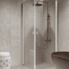 Shower enclosure Hietakari Forma 372, white frame, super bright glass Shower enclosure Hietakari Forma 372, white frame, super bright glass
