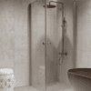 Shower enclosure Hietakari Forma 373, aluminium frame, super bright glass Shower enclosure Hietakari Forma 373, aluminium frame, super bright glass