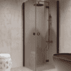 Shower enclosure Hietakari Forma 373, Cocoa frame, grey tinted glass Shower enclosure Hietakari Forma 373, Cocoa frame, grey tinted glass