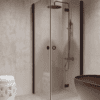 Shower enclosure Hietakari Forma 373, Cocoa frame, clear glass Shower enclosure Hietakari Forma 373, hinged door + folding door – 9