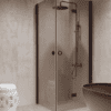 Shower enclosure Hietakari Forma 373, Cocoa frame, bronze tinted glass Shower enclosure Hietakari Forma 373, Cocoa frame, bronze tinted glass