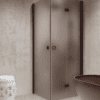Shower enclosure Hietakari Forma 373, Cocoa frame, brown satin glass Shower enclosure Hietakari Forma 373, Cocoa frame, brown satin glass