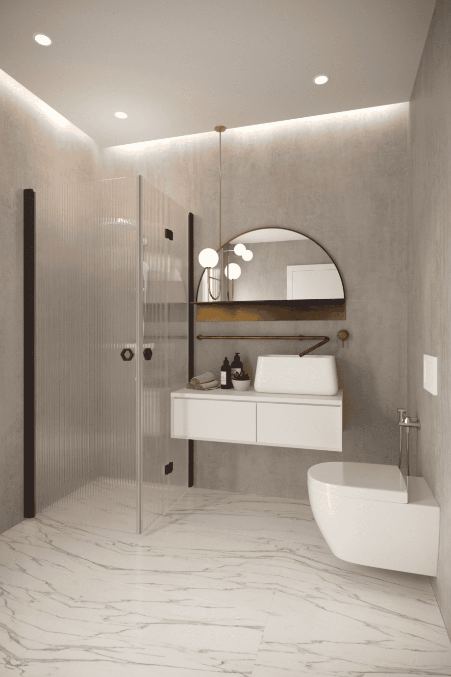 Shower enclosure Hietakari Forma 373, Cocoa frame, reeded glass Shower enclosure Hietakari Forma 373, Cocoa frame, reeded glass