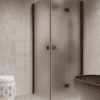 Shower enclosure Hietakari Forma 373, Cocoa frame, satin frosted glass Shower enclosure Hietakari Forma 373, Cocoa frame, satin frosted glass