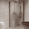 Shower enclosure Hietakari Forma 373, Mocha frame, clear glass Shower enclosure Hietakari Forma 373, Mocha frame, clear glass