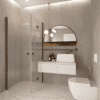 Shower enclosure Hietakari Forma 373, Mocha frame, reeded glass Shower enclosure Hietakari Forma 373, Mocha frame, reeded glass