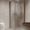 Shower enclosure Hietakari Forma 373, Mocha frame, satin frosted glass Shower enclosure Hietakari Forma 373, Mocha frame, satin frosted glass