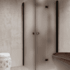 Shower enclosure Hietakari Forma 373, black frame, super bright satin glass Shower enclosure Hietakari Forma 373, black frame, super bright satin glass