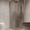 Shower enclosure Hietakari Forma 373, Sand frame, grey tinted glass Shower enclosure Hietakari Forma 373, Sand frame, grey tinted glass