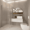 Shower enclosure Hietakari Forma 373, Sand frame, reeded glass Shower enclosure Hietakari Forma 373, Sand frame, reeded glass