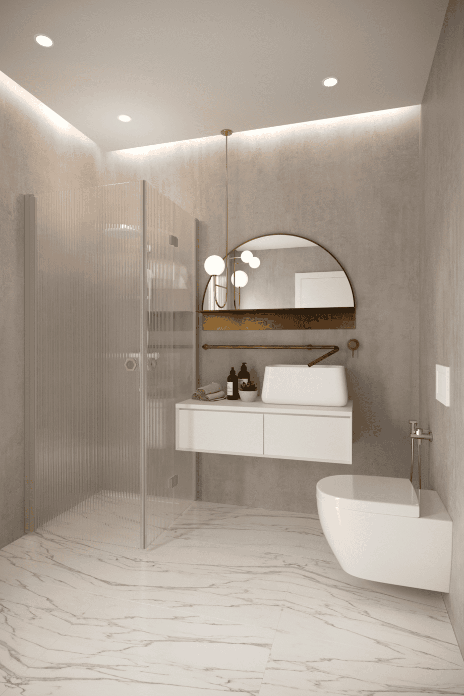 Shower enclosure Hietakari Forma 373, Sand frame, reeded glass Shower enclosure Hietakari Forma 373, Sand frame, reeded glass